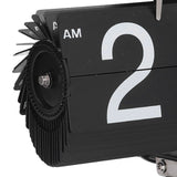 Flip Clock Quartz Movement High Accuracy Retro Style Stainless Steel Simple Operation Quartz Clock