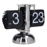 Flip Clock Accurate Time Unique Fashionable Retro Automatic Page Turning Quartz Clock for Home Office Gifts Decoration - Low Angle
