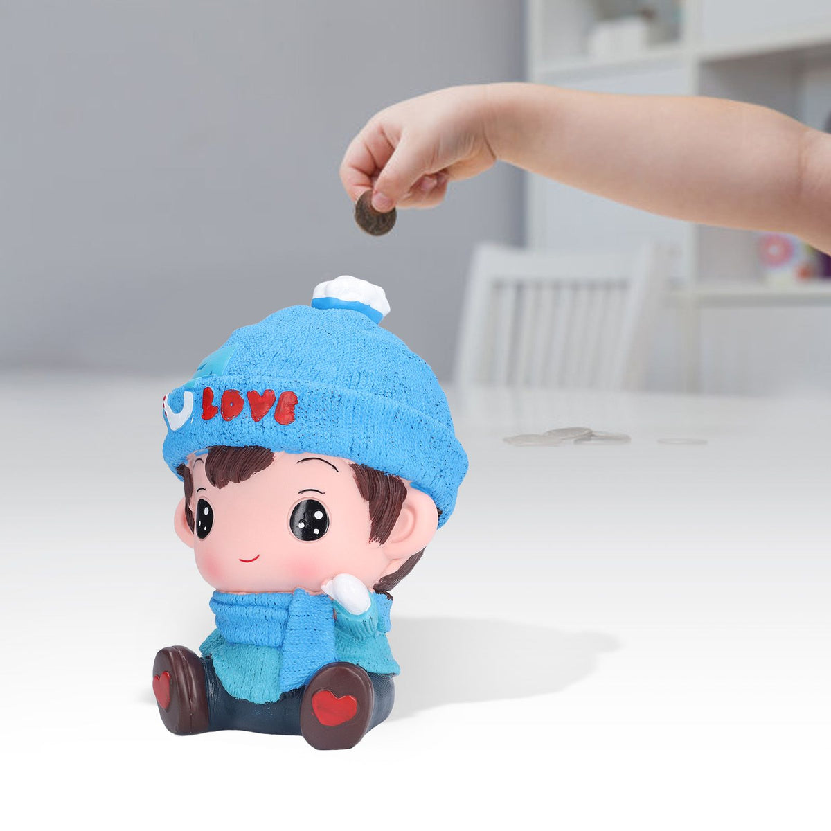 Piggy Bank Cute Cartoon Couple Doll Shape Environmental Friendly Decorative Ornament Children Toy GiftsMale Doll