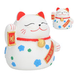 Piggy Bank Big Lucky Cat Shape Deposit 1000 Coins Natural Colors Washable Fadeless Waterproof Coin Bank - Low Angle