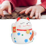 Piggy Bank Big Lucky Cat Shape Deposit 1000 Coins Natural Colors Washable Fadeless Waterproof Coin Bank
