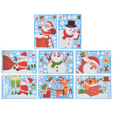 8PCS Christmas Snowman Sticker DIY Window Glass Sticker PVC Decorative Sticker for Living Room
