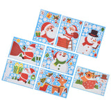 8PCS Christmas Snowman Sticker DIY Window Glass Sticker PVC Decorative Sticker for Living Room - Top-Down View