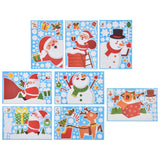 8PCS Christmas Snowman Sticker DIY Window Glass Sticker PVC Decorative Sticker for Living Room