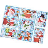 8PCS Christmas Snowman Sticker DIY Window Glass Sticker PVC Decorative Sticker for Living Room