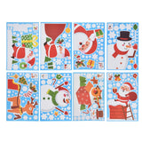 8PCS Christmas Snowman Sticker DIY Window Glass Sticker PVC Decorative Sticker for Living Room - Extra Image