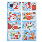8PCS Christmas Snowman Sticker DIY Window Glass Sticker PVC Decorative Sticker for Living Room
