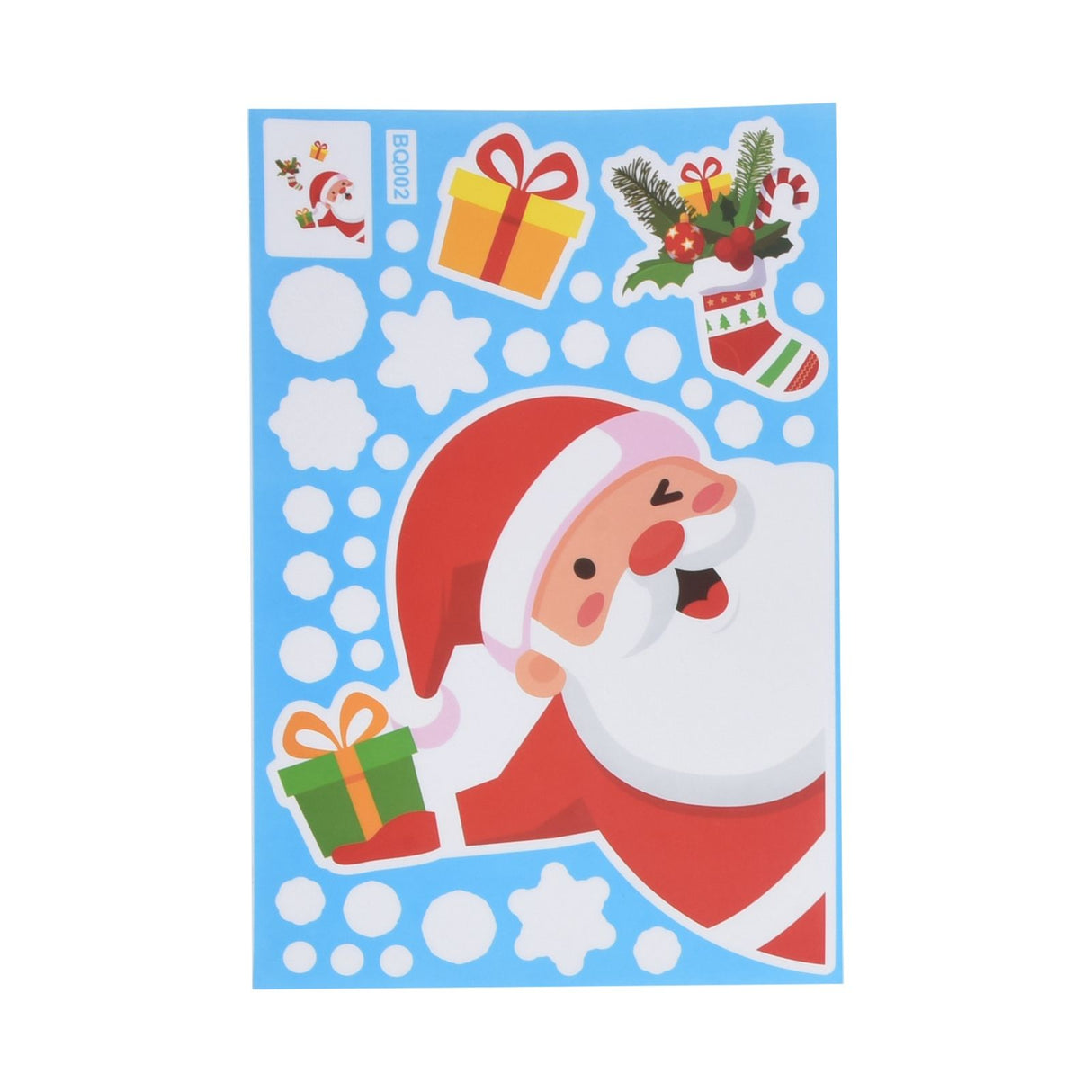 8PCS Christmas Snowman Sticker DIY Window Glass Sticker PVC Decorative Sticker for Living Room