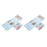 2Set Christmas Sticker DIY Window Glass Sticker Deer Snowman Decorative Sticker for Party Festival
