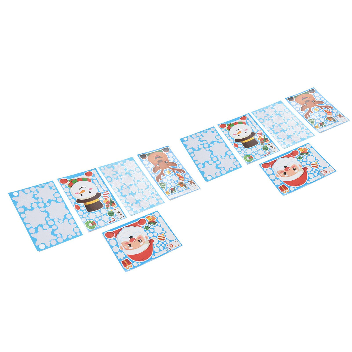 2Set Christmas Sticker DIY Window Glass Sticker Deer Snowman Decorative Sticker for Party Festival