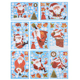8Pcs Christmas Stickers Cute Patterns Easy to Use Environmentally Friendly Xmas Window Decals for Home Decor