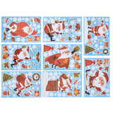 8Pcs Christmas Stickers Cute Patterns Easy to Use Environmentally Friendly Xmas Window Decals for Home Decor - Front View