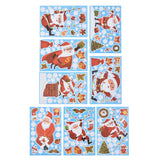 8Pcs Christmas Stickers Cute Patterns Easy to Use Environmentally Friendly Xmas Window Decals for Home Decor