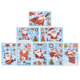 8Pcs Christmas Stickers Cute Patterns Easy to Use Environmentally Friendly Xmas Window Decals for Home Decor - 45-Degree Angle