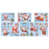 8Pcs Christmas Stickers Cute Patterns Easy to Use Environmentally Friendly Xmas Window Decals for Home Decor