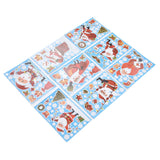 8Pcs Christmas Stickers Cute Patterns Easy to Use Environmentally Friendly Xmas Window Decals for Home Decor