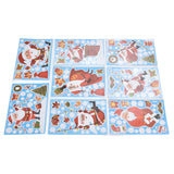 8Pcs Christmas Stickers Cute Patterns Easy to Use Environmentally Friendly Xmas Window Decals for Home Decor - Low Angle