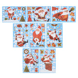 8Pcs Christmas Stickers Cute Patterns Easy to Use Environmentally Friendly Xmas Window Decals for Home Decor - Extra Image