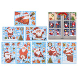 8Pcs Christmas Stickers Cute Patterns Easy to Use Environmentally Friendly Xmas Window Decals for Home Decor