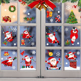 8Pcs Christmas Stickers Cute Patterns Easy to Use Environmentally Friendly Xmas Window Decals for Home Decor