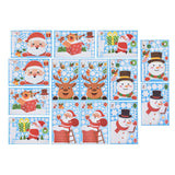 14pcs Christmas Stickers Cute Snowflake Reindeer Elf Pattern Christmas Window Clings for Window Glass Party Decorations - Extra Image