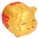 Piggy Bank Cute Cartoon Shape Anti Falling Pig Money Box for Children Gift Home Decoration Coins StorageLarge Size Gold