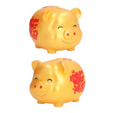 Piggy Bank Cute Cartoon Shape Anti Falling Pig Money Box for Children Gift Home Decoration Coins StorageLarge Size Gold - Extra Image