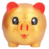 Piggy Bank Cute Cartoon Pig Shape Anti Falling Coins Saving Box for Kids Gift Home Decoration Coins StorageLarge Size(1200 Pieces Storage) - Front View