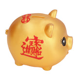 Piggy Bank Cute Cartoon Pig Shape Anti Falling Kids Coin Bank for Gift Home Decoration Coins StorageMiddle Size(700 Pieces Storage) - Top-Down View