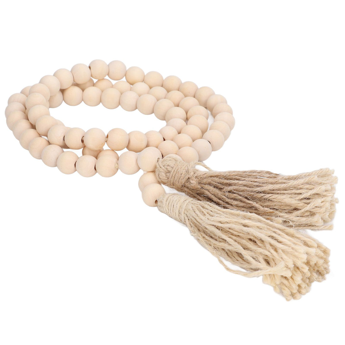 Wood Bead Garland Hand Crafted Fine Workmanship Comfortable Hold Bohemian Style Prayer Beads