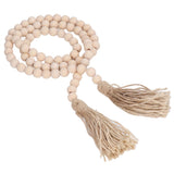 Wood Bead Garland Hand Crafted Fine Workmanship Comfortable Hold Bohemian Style Prayer Beads