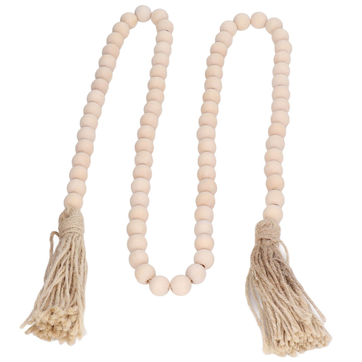 Wood Bead Garland Hand Crafted Fine Workmanship Comfortable Hold Bohemian Style Prayer Beads
