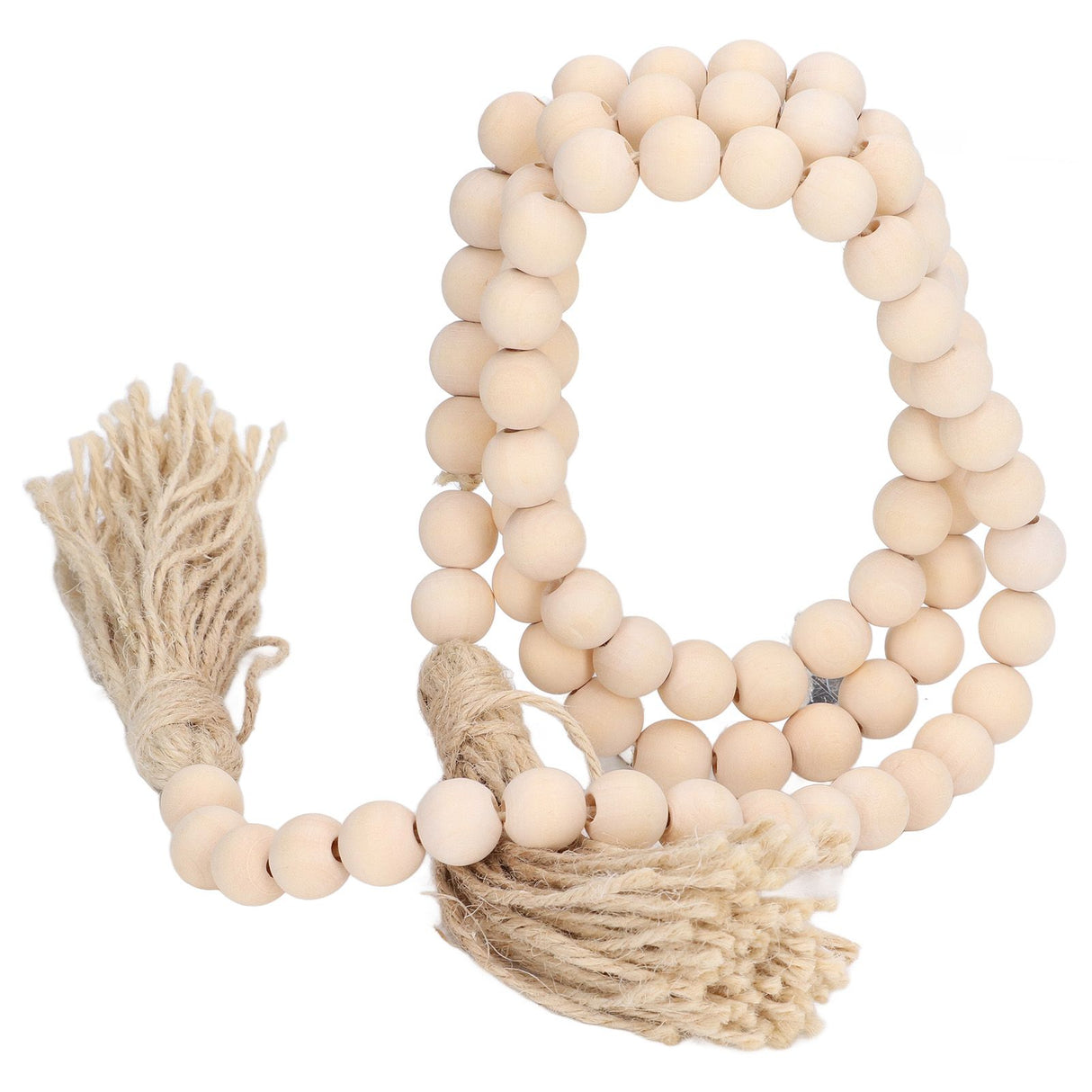 Wood Bead Garland Hand Crafted Fine Workmanship Comfortable Hold Bohemian Style Prayer Beads