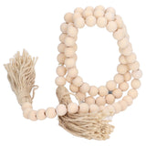 Wood Bead Garland Hand Crafted Fine Workmanship Comfortable Hold Bohemian Style Prayer Beads