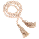 Wood Bead Garland Hand Crafted Fine Workmanship Comfortable Hold Bohemian Style Prayer Beads
