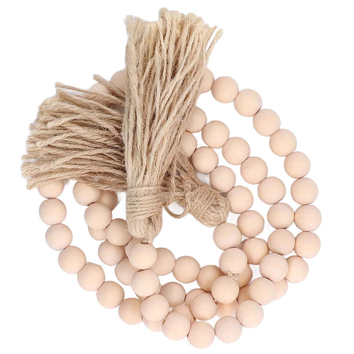 Wood Bead Garland Hand Crafted Fine Workmanship Comfortable Hold Bohemian Style Prayer Beads