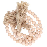 Wood Bead Garland Hand Crafted Fine Workmanship Comfortable Hold Bohemian Style Prayer Beads