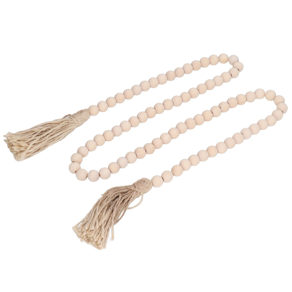 Wood Bead Garland Hand Crafted Fine Workmanship Comfortable Hold Bohemian Style Prayer Beads