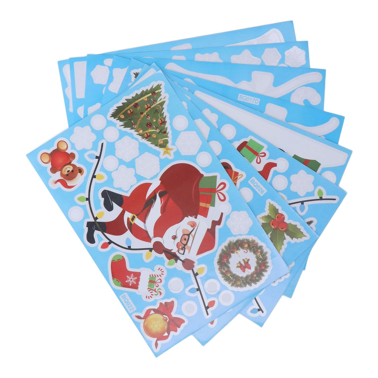 Christmas Stickers DIY Production Cute Appearance Fine Workmanship Christmas Window Clings