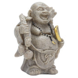 Buddha Statue Resin Mini 8cm Maitreya Laughing Buddha Figurine for Home Office Decoration Gift Collection - Front View