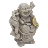 Buddha Statue Resin Mini 8cm Maitreya Laughing Buddha Figurine for Home Office Decoration Gift Collection - Side View