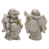 Buddha Statue Resin Mini 8cm Maitreya Laughing Buddha Figurine for Home Office Decoration Gift Collection