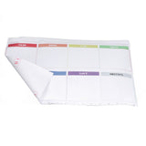 Weekly Calendar Self Adhesive Reusable Weekly Dry Erase Board Paste with Eraser for Home Wall Fridge