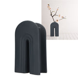 Geometric Ceramic Vase Modern Decorative Art Flower Vase Ornament for Living Room Office