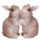 Garden Bunny Statues Resin Crafts Decorations Potted Landscaping Sculpture Animal Models for Lawn Garden
