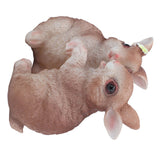 Garden Bunny Statues Resin Crafts Decorations Potted Landscaping Sculpture Animal Models for Lawn Garden - Top-Down View