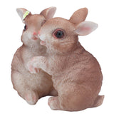 Garden Bunny Statues Resin Crafts Decorations Potted Landscaping Sculpture Animal Models for Lawn Garden - Extra Image