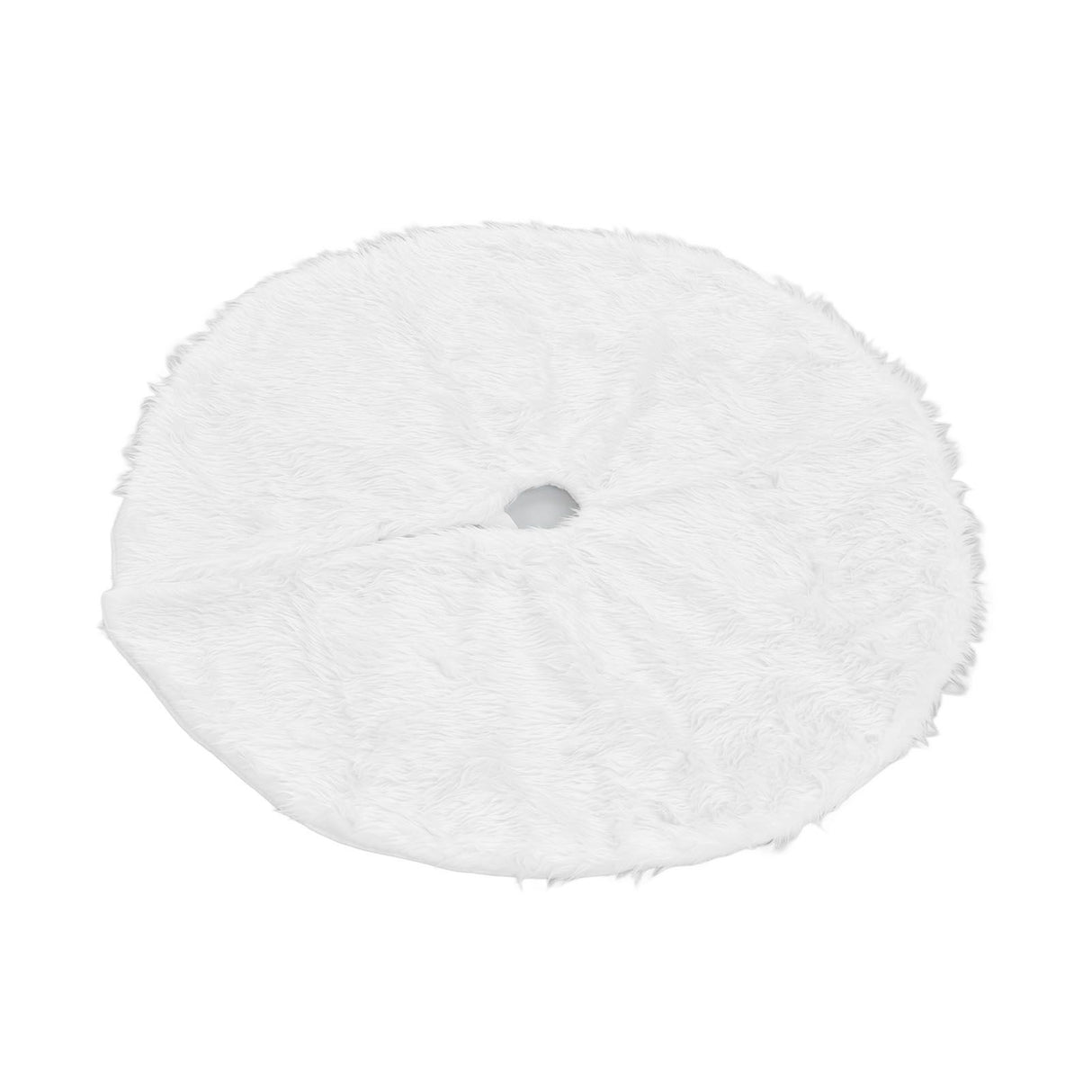 Christmas Tree Skirt Snowy White Christmas Tree Mat for Xmas Festive Holiday Party Decoration Ornaments