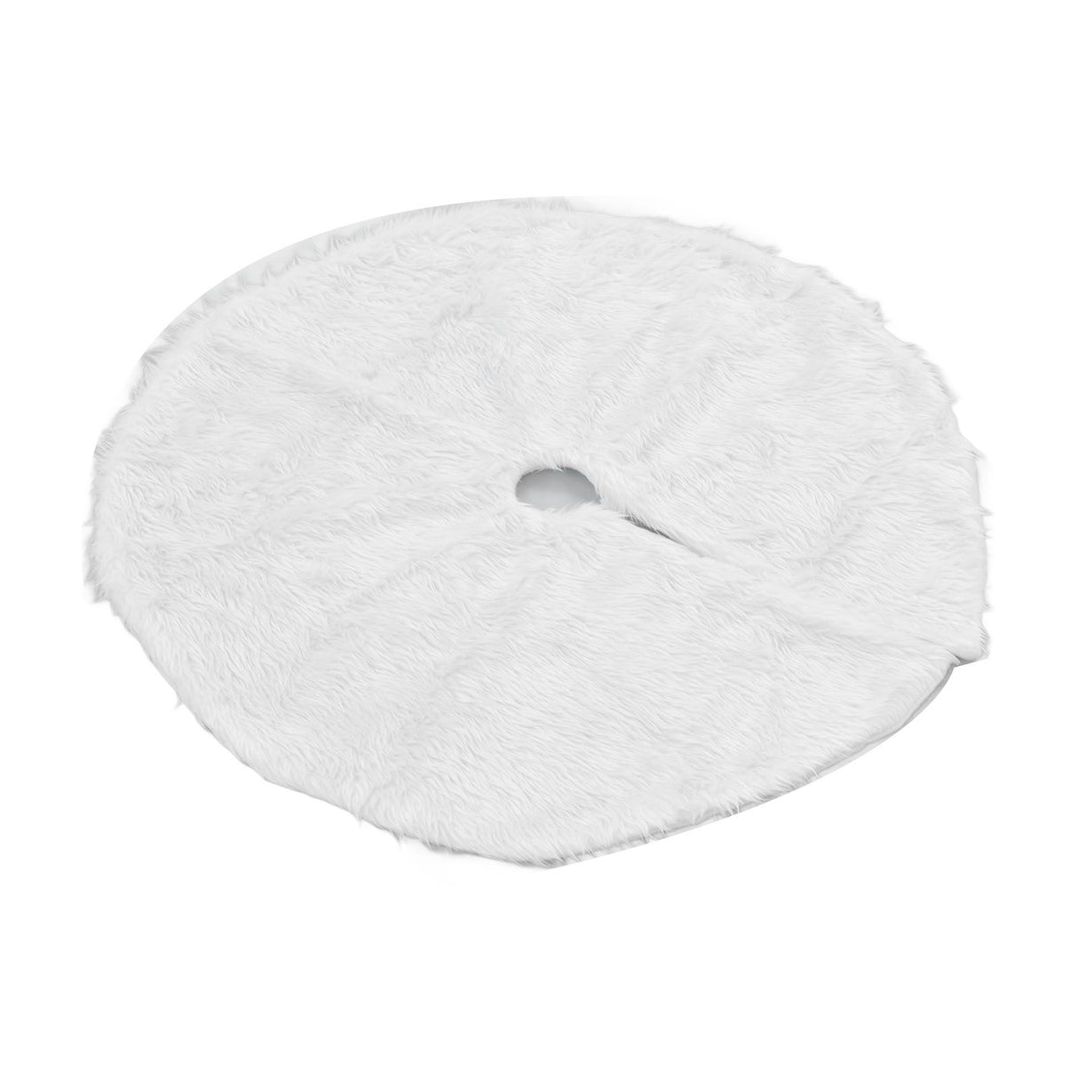 Christmas Tree Skirt Snowy White Christmas Tree Mat for Xmas Festive Holiday Party Decoration Ornaments