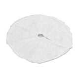 Christmas Tree Skirt Snowy White Christmas Tree Mat for Xmas Festive Holiday Party Decoration Ornaments